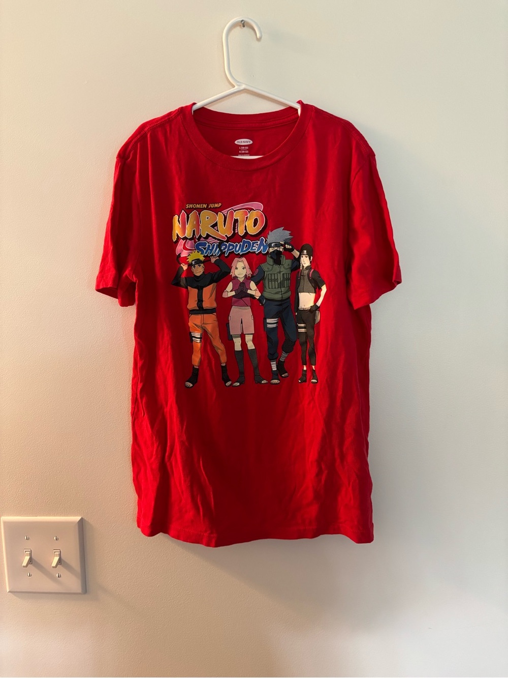 Old Navy Naruto Shippuden Red Graphic Tee Kids Large